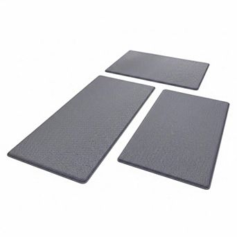 3 pc Kitchen Mats Non Slip Waterproof Cushioned Standing Comfort Office PVC Rugs