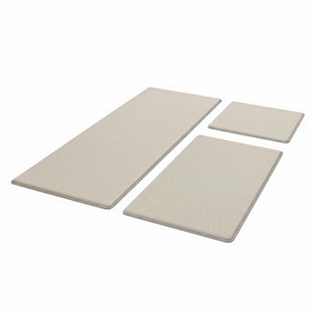 3 pc Kitchen Mats Non Slip Waterproof Cushioned Standing Comfort Office PVC Rugs