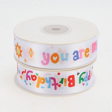 Reusable Letter Pattern Gift Ribbon 1Pc