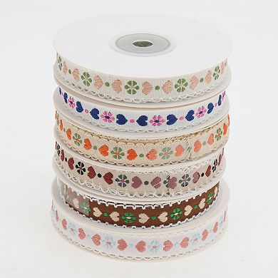 Heart Flower Gift Ribbon 1Pc