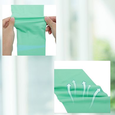 14.96"x4.72" Sun Protection Cooling Arm Sleeves 1 Pair Mint Green