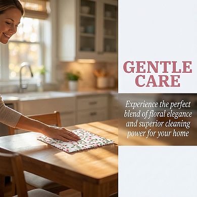 3 Pack Coral Fleece Printed Cleaning Cloths, Super Absorbent Soft Reusable Towel for Kitchen 12"x12"