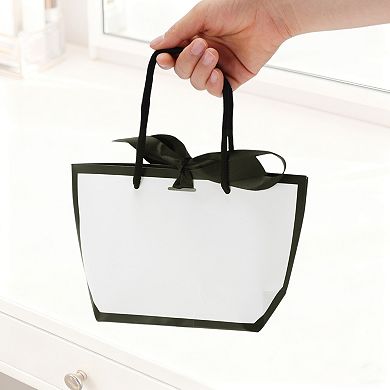 4Pcs Solid Color Gift Bags in Black and White for All Occasions