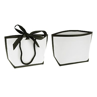 4Pcs Solid Color Gift Bags in Black and White for All Occasions