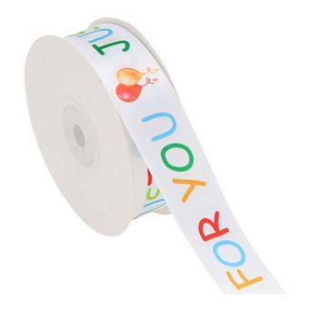 Letter Print Gift Ribbon 1 pc
