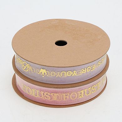 Letter Pattern Gift Ribbon 1Pc