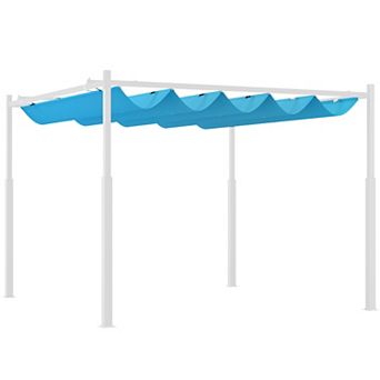 Outsunny 10' x 10' Retractable Pergola, UPF30+ Patio Pergola,