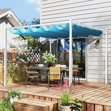 Outsunny 10ft x 10ft Retractable Pergola, UPF30+ Patio Pergola
