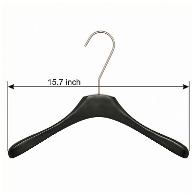 2 Packs Wood Non-Slip Hangers with Pinch Clips Durable 360-degree Space Saving