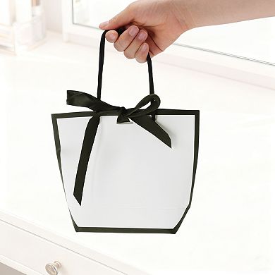 4Pcs Solid Color Gift Bags in White for All Occasions