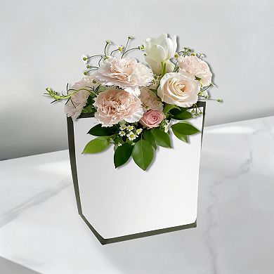 4Pcs Solid Color Gift Bags in White for All Occasions