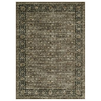 Fashionwu Vintage Persian Distressed Rug Elegant Floral Pattern Carpet for Living Room Retro Decor
