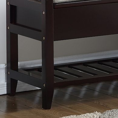 Storage Shoe Bench with 2 Lift-Up Cushions,Ideal for Entryway Hallway