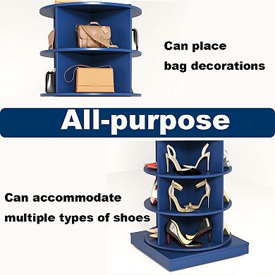 360° Rotating 7-Tier Shoe Cabinet, Large Capacity Storage for Entryway Closet, Ideal for Families