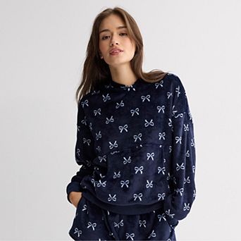 Juniors' Mighty Fine Long Sleeve Plush Pullover Hoodie