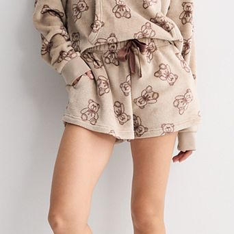 Juniors' Mighty Fine Plush Lounge Shorts