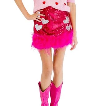 Women's Sparkly Sequin Y2k Star Glitter Mini Skirt