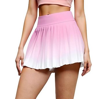 Women's Pleated Tennis Skirts High Waisted Quick Drying Athletic Skorts with Pocket