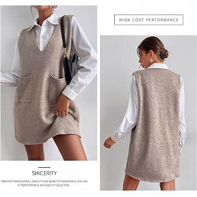 Women's Knit Sleeveless Overall Dress
