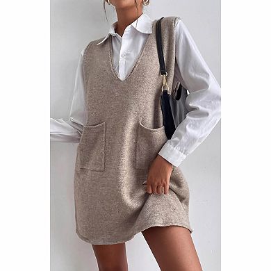 Women's Knit Sleeveless Overall Dress