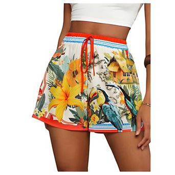Women Tropical Style Lounge Shorts
