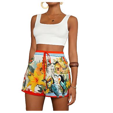 Women Tropical Style Lounge Shorts