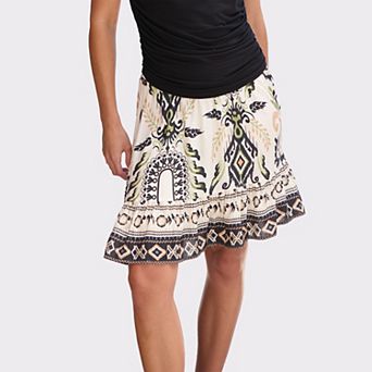 Lascana Women's Printed Fit And Flare Skirt