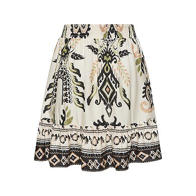 Lascana Women's Printed Fit And Flare Skirt