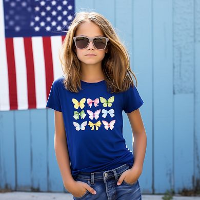 The Juniper Shop Butterflies Coquette Youth Short Sleeve Tee