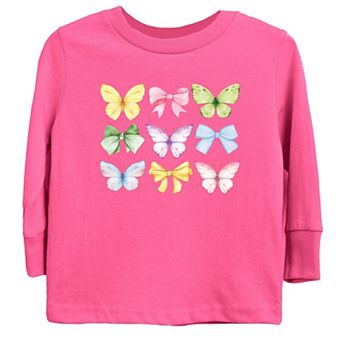 The Juniper Shop Butterflies Coquette Youth Long Sleeve Tee