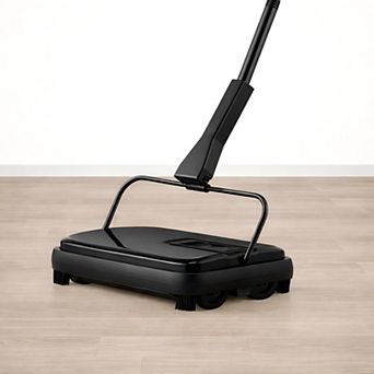 Lufeiya 7.87 in Manual Carpet Sweeper with Roller Brush, 300 ml Dustbin