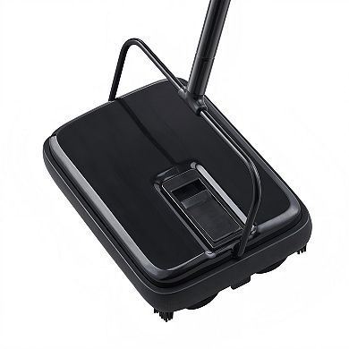 Lufeiya 7.87 in Manual Carpet Sweeper with Roller Brush, 300 ml Dustbin