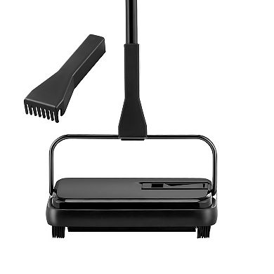 Lufeiya 7.87 in Manual Carpet Sweeper with Roller Brush, 300 ml Dustbin