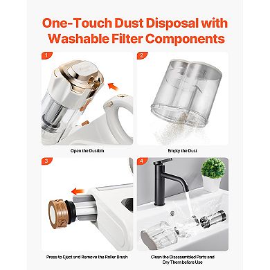 Lufeiya Mattress Vacuum Cleaner 550W 18Kpa Handheld with Filter, 60 Heating