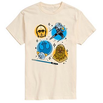 Men's Star Wars Rebels Tattoo Flash Page Graphic Tee