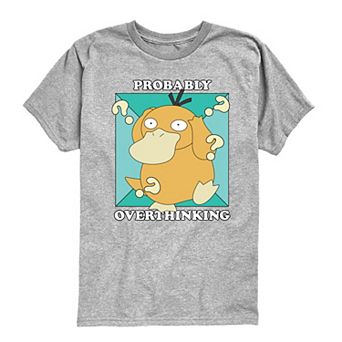 Boys 8-20 Pokémon Psyduck Probably Overthinking Graphic Tee