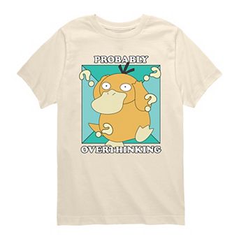 Boys 8-20 Pokémon Psyduck Probably Overthinking Graphic Tee