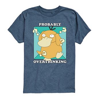 Boys 8-20 Pokémon Psyduck Probably Overthinking Graphic Tee