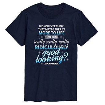 Big & Tall Zoolander “More to Life” Quote Graphic Tee