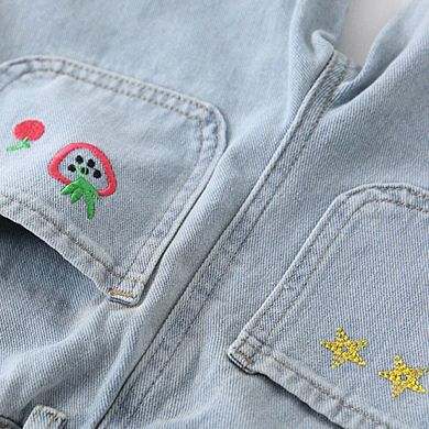 Arrival Autumn Baby Kids Girls Strawberry Pattern Denim Pants