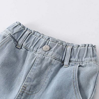 Arrival Autumn Baby Kids Girls Strawberry Pattern Denim Pants