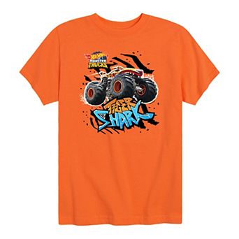 Toddler Boy Hot Wheels Monster Trucks Tiger Shark Graphic Tee