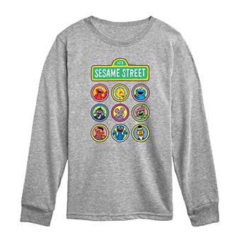 Toddler Boy Sesame Street Character Grid Long Sleeve Graphic Tee