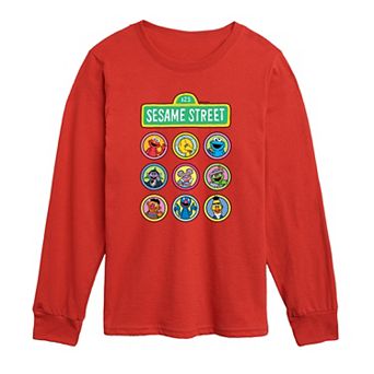 Toddler Boy Sesame Street Character Grid Long Sleeve Graphic Tee
