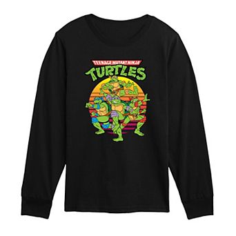 Toddler Boy Teenage Mutant Ninja Turtles Retro Sunset Long Sleeve Graphic Tee