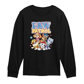 Toddler Boy Paw Patrol Group Sketch Long Seeve Graphic Tee