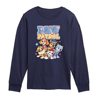 Toddler Boy Paw Patrol Group Sketch Long Seeve Graphic Tee