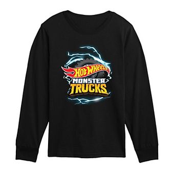 Toddler Boy Hot Wheels Monster Trucks Logo Long Sleeve Graphic Tee