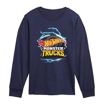 Toddler Boy Hot Wheels Monster Trucks Logo Long Sleeve Graphic Tee