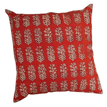 Ember Hand Block Print Pillow